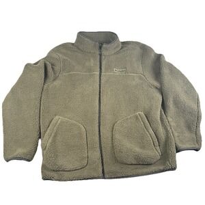 Columbia Men's Rugged Ridge II Sherpa Full Zip Fleece Jacket XL Stone Green